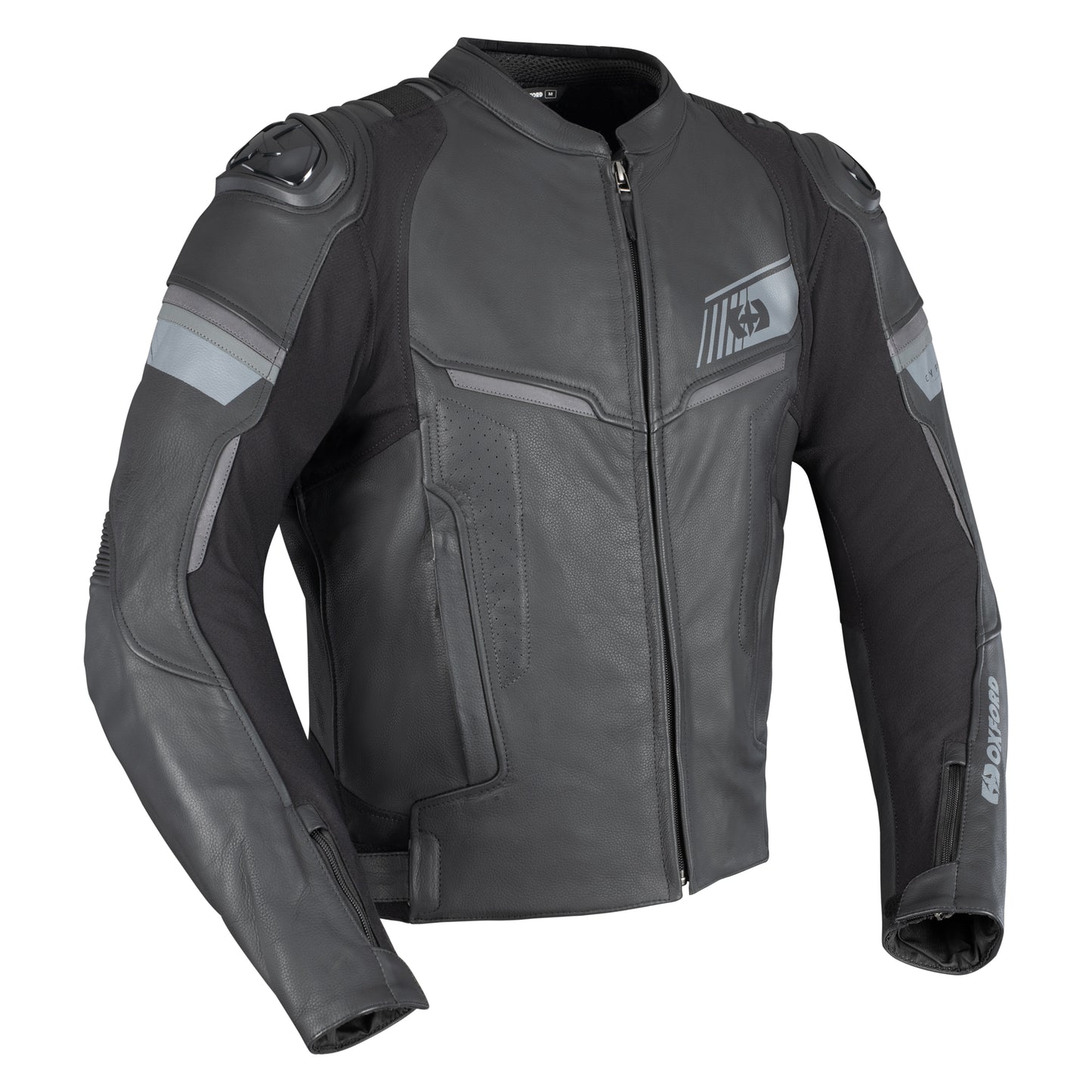 Oxford Cypher 1.0 Leather MS Jkt Stl Blk