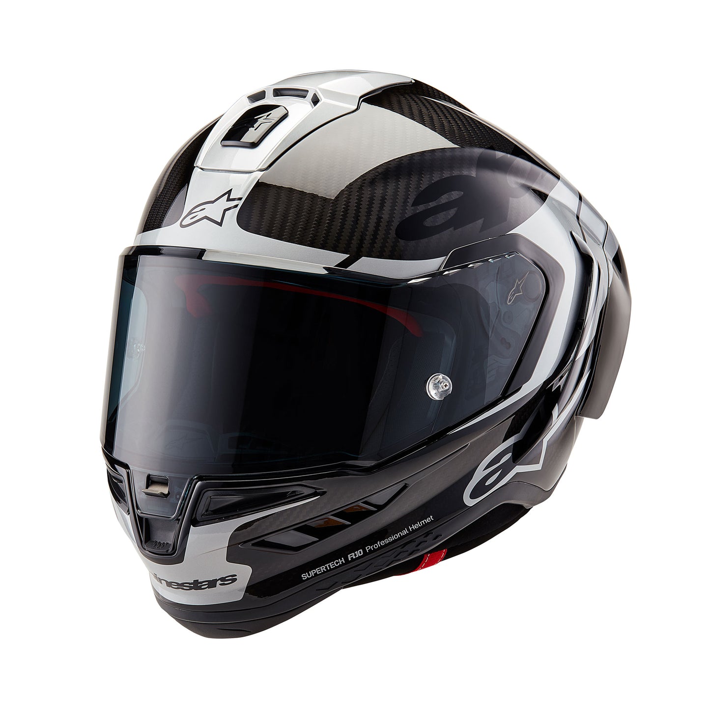 Alpinestars Supertech R10 Helmet Element Ece06/Fim Blk Carb Silver Blk GL
