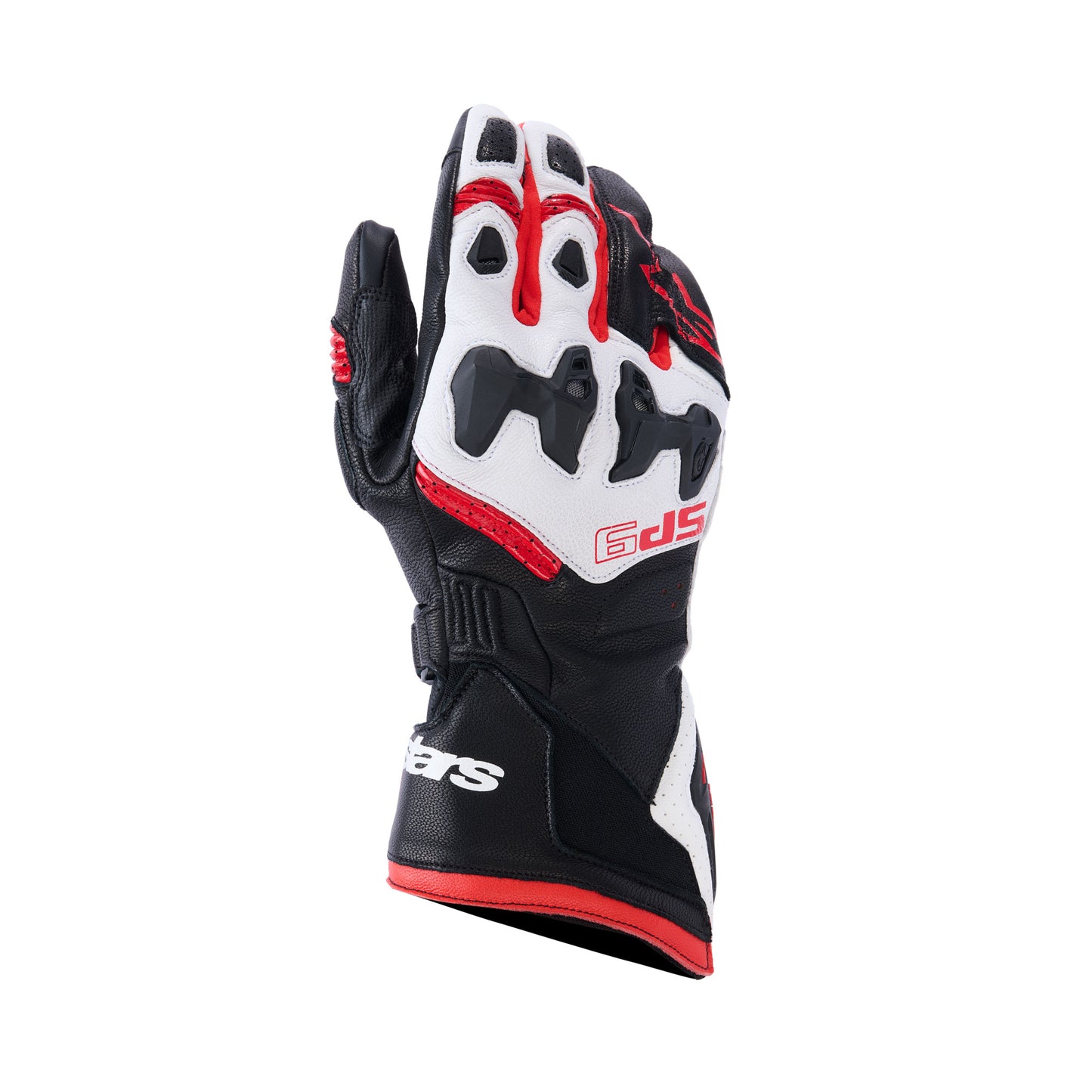 Alpinestars SP-9 Gloves Black White Bright Red
