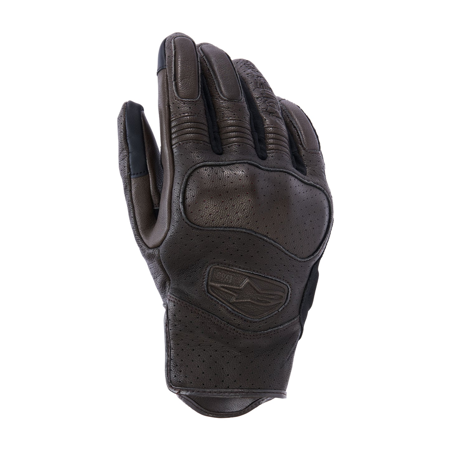Alpinestars Mustang V3 Leather Gloves Dark Brown Black