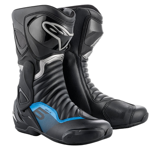 Alpinestars SMX 6 v2 Black Gun Metal & Blue
