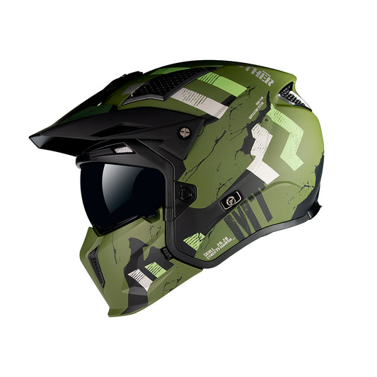 MT Streetfighter Skull A16 Matt Green