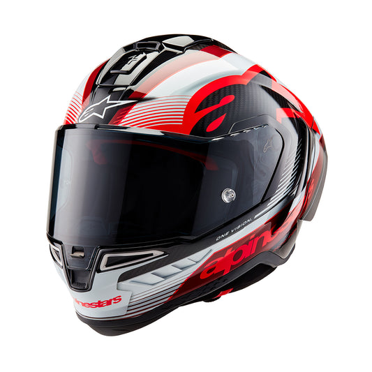 Alpinestars Supertech R10 Team Ece06/Fim Blk Carb R/W Gloss Helmet