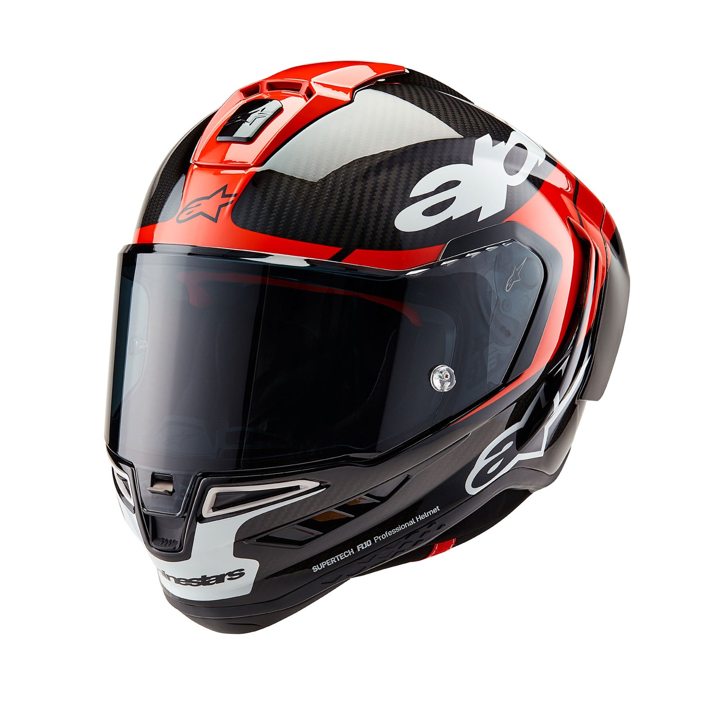 Alpinestars Supertech R10 Helmet Element Ece06/Fim Blk Carb Bright R/W GL
