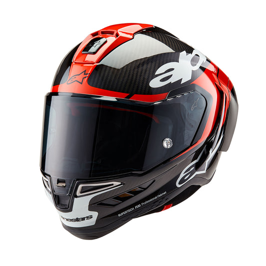 Alpinestars Supertech R10 Helmet Element Ece06/Fim Blk Carb Bright R/W GL