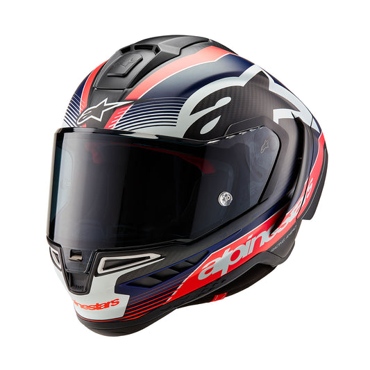Alpinestars Supertech R10 Team Ece06/Fim Blk Carb R/F D Blue Matt Helmet