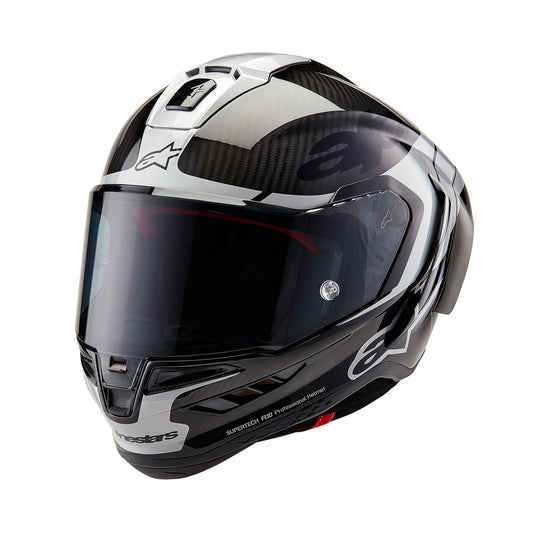 Alpinestars Supertech R10 Helmet Element Ece06/Fim Blk Carb Silver Blk GL