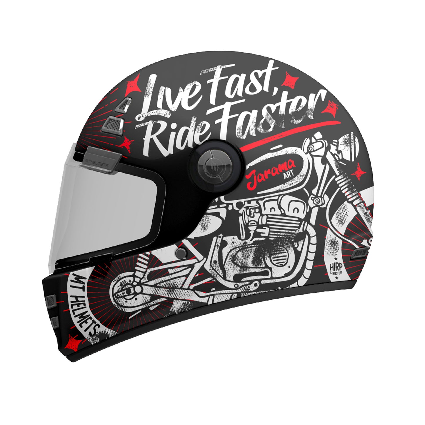 MT Jarama SV Art B5 Matt Black/Red