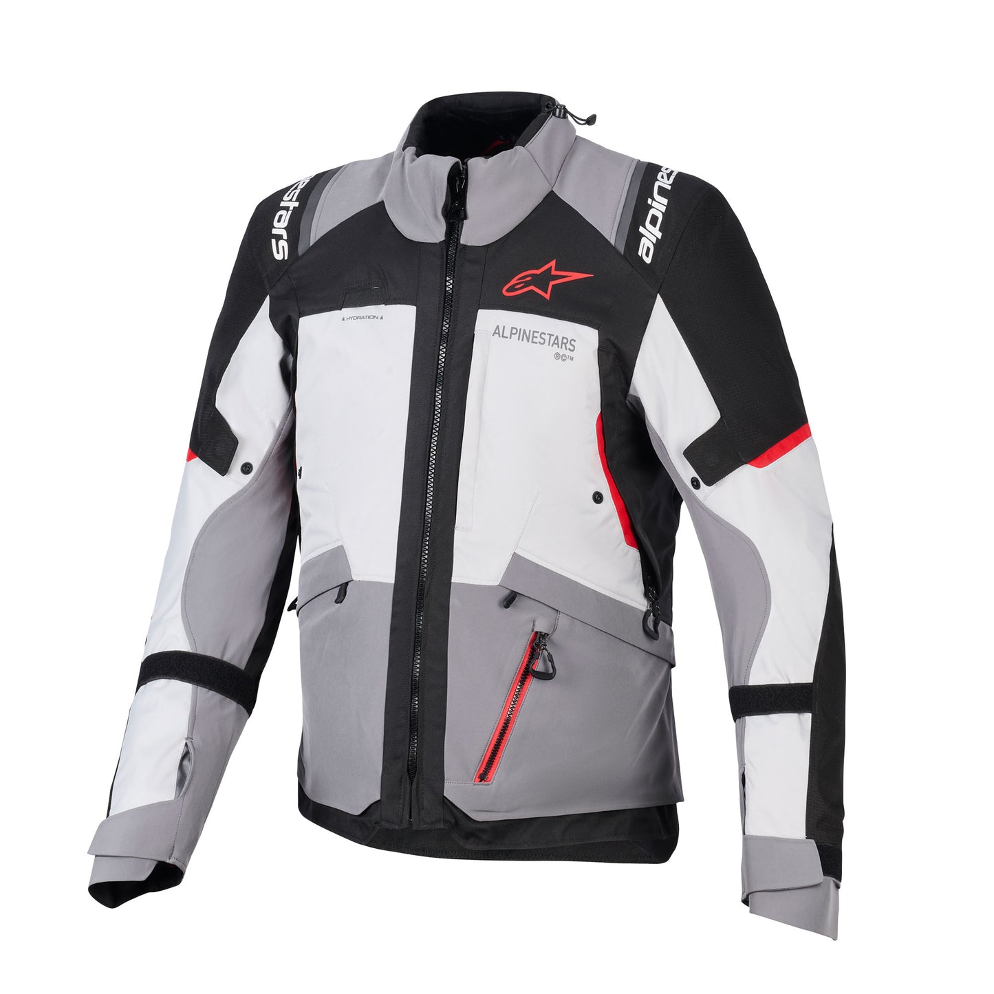Andes V4 Drystar Jkt Dark Grey Ice Grey Blk Bright Red