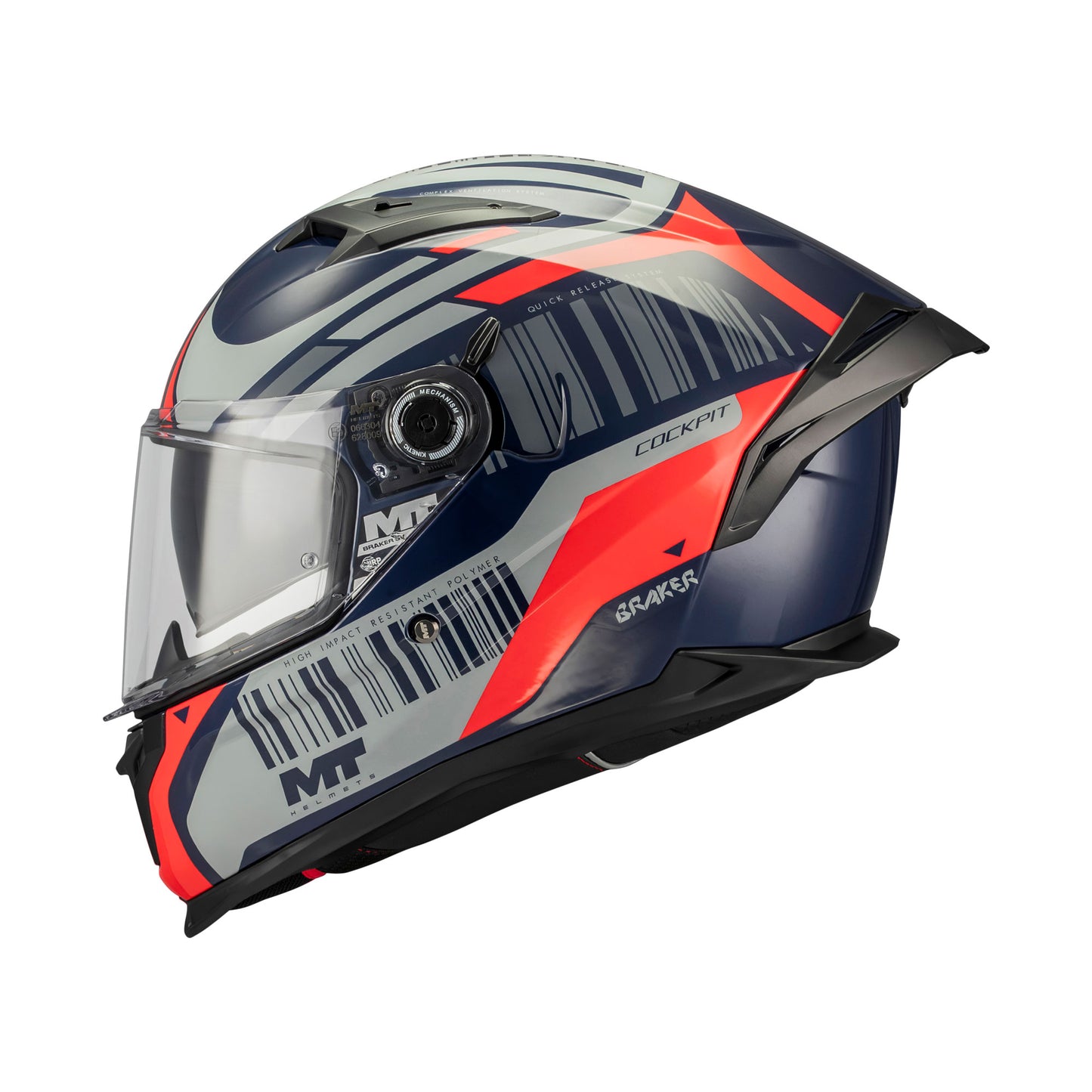 MT Braker SV Cockpit C5 Gloss Navy Grey Red