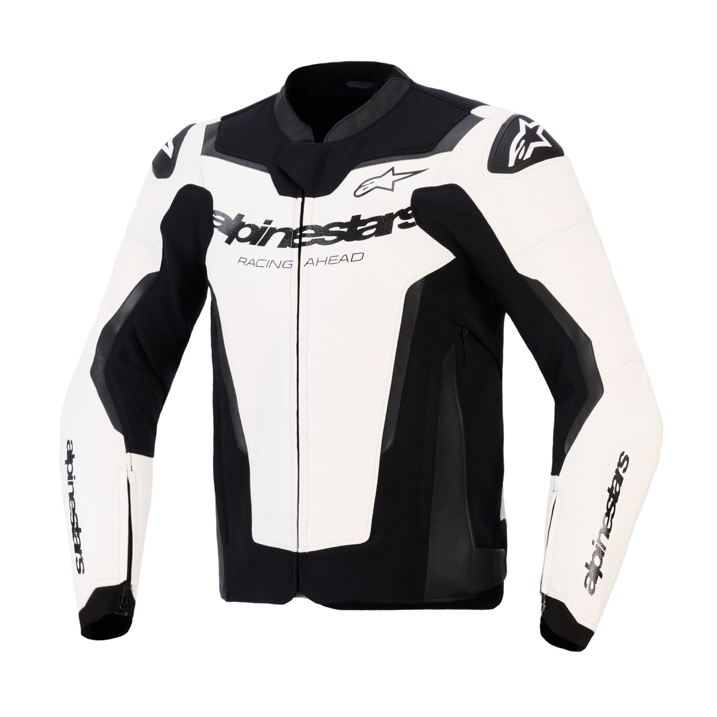 Alpinestars GP Force V2 Leather Jacket White Black