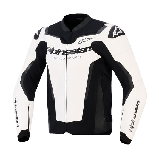 Alpinestars GP Force V2 Leather Jacket White Black