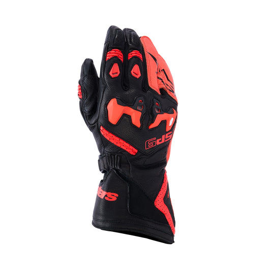 Alpinestars SP-9 Gloves Black Red Fluo