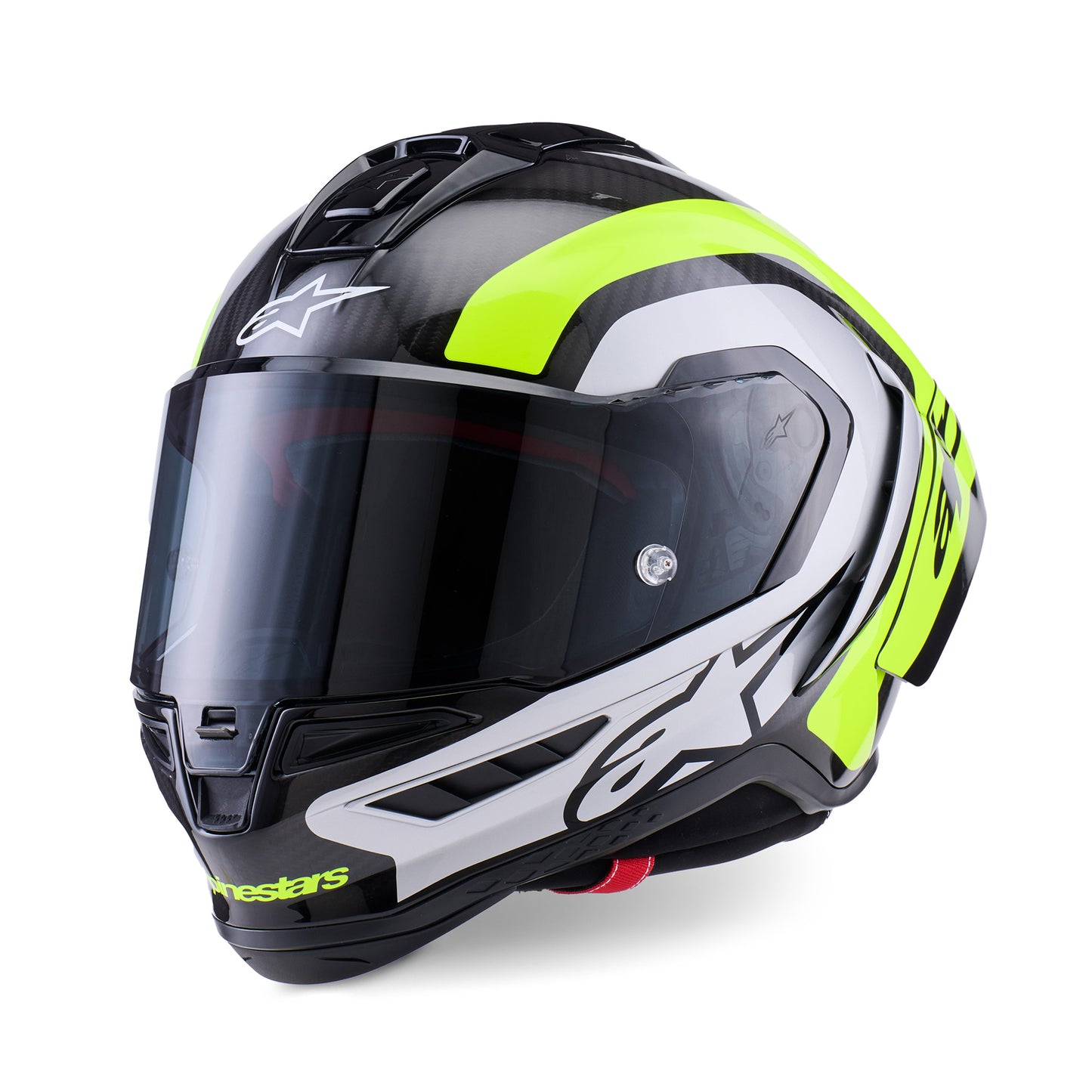 Alpinestars Supertech R10 Helmet Arius Helmet ECE06 Blk Silv Ylw Flu Glossy