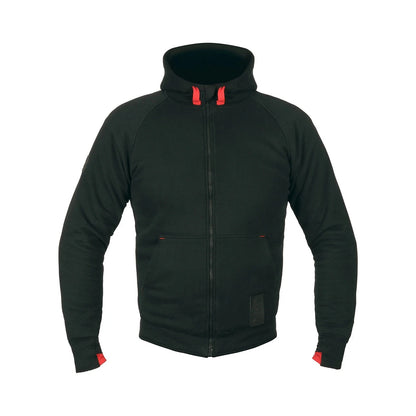 Akito Block Aramid Reinforced Motorcycle Protective Biker Hoodie Ce Armour Black