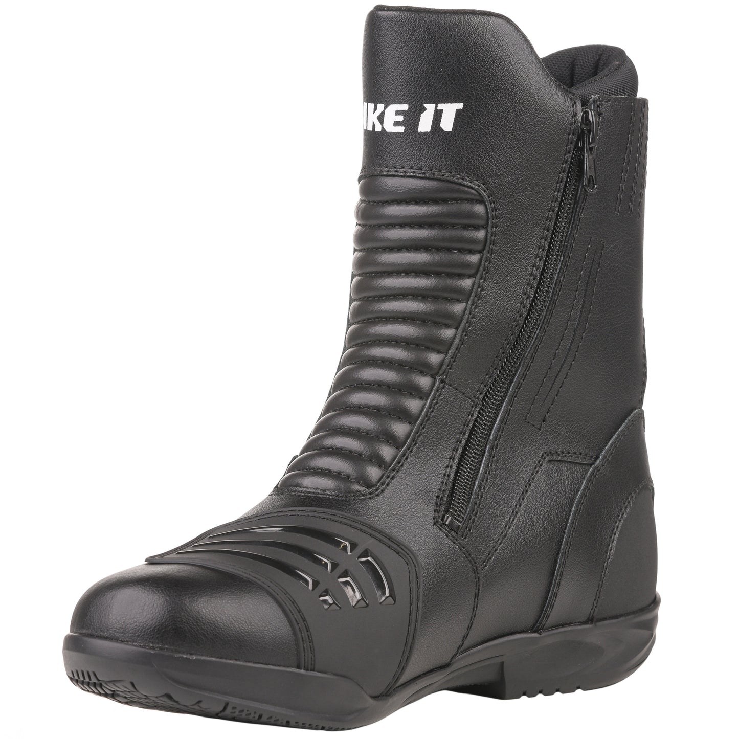 Bike It 'Preto' Black Mid Length Waterproof Motorcycle Boot (UK 12 / EUR 46)