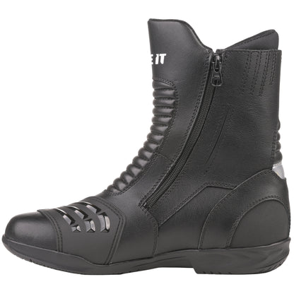 Bike It 'Preto' Black Mid Length Waterproof Motorcycle Boot (UK 12 / EUR 46)