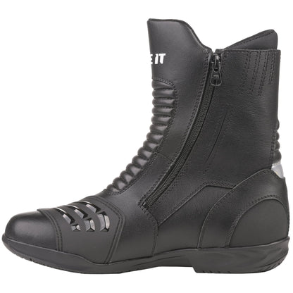 Bike It 'Preto' Black Mid Length Waterproof Motorcycle Boot (UK 12 / EUR 46)