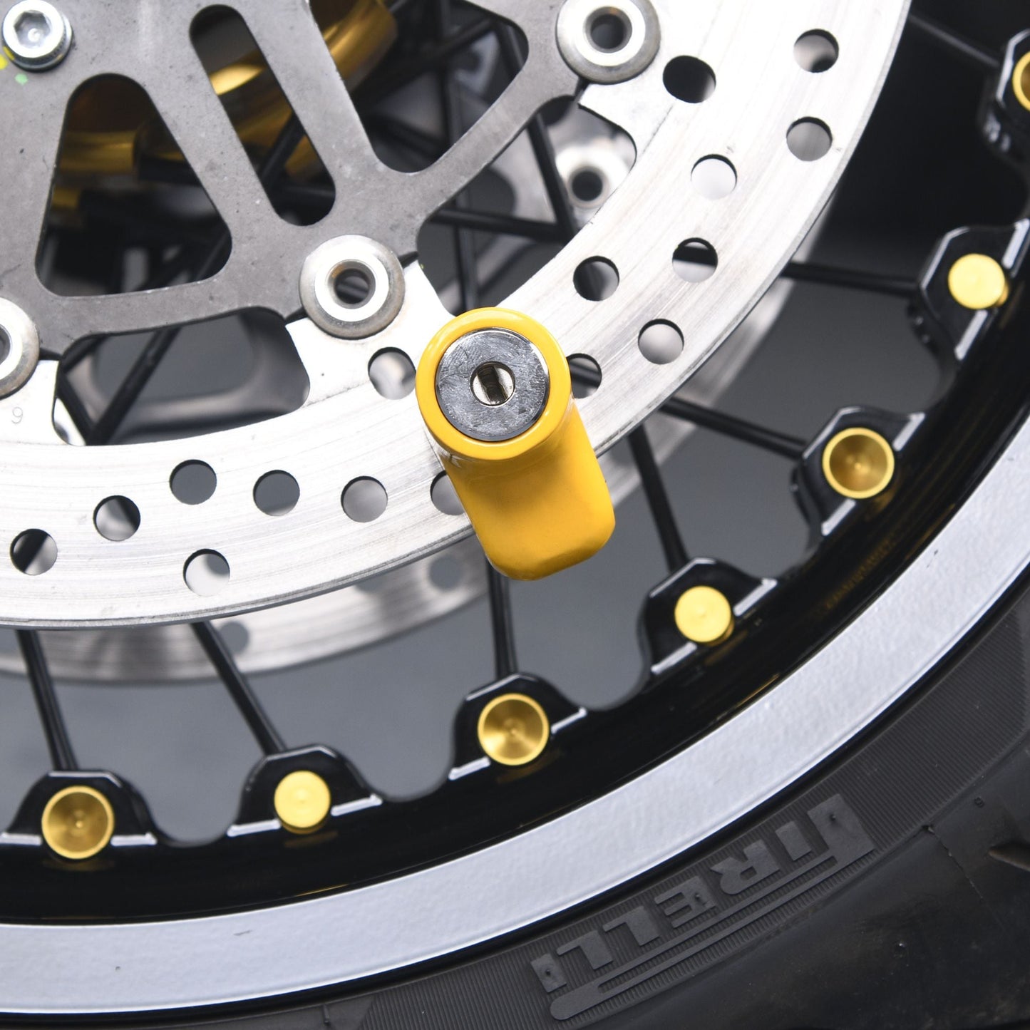 Mammoth Micro Yellow Motorcycle Disc Lock With 6mm Pin