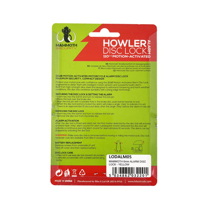Mammoth Howler 110dB Motion Activated Disc Lock Alarm