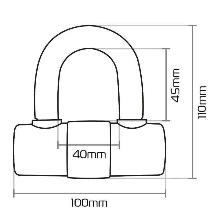 Oxford HD HS MAX Motorcycle Disc Lock Silver Black