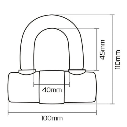 Oxford HD HS MAX Motorcycle Disc Lock Silver Black