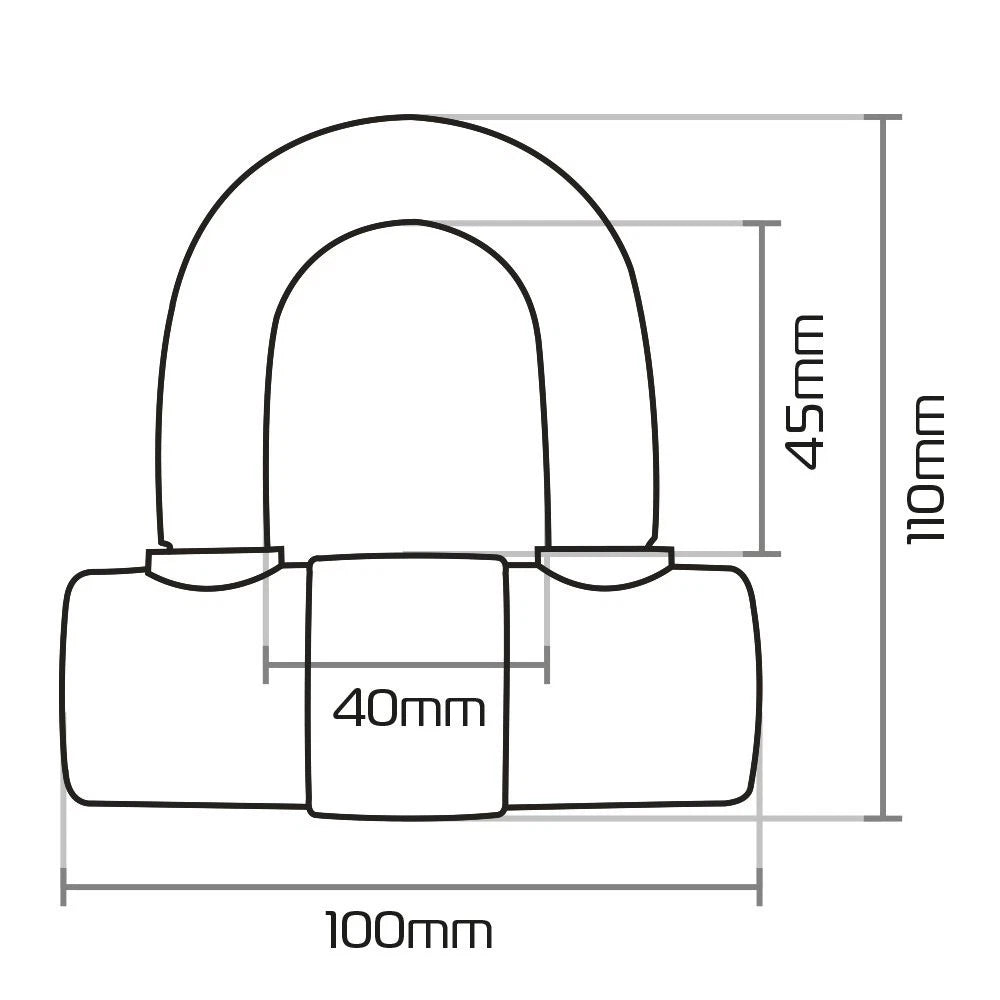 Oxford HD MAX Motorcycle Disc Lock Black LK310