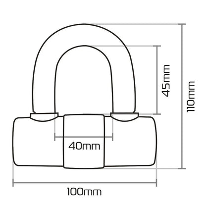 Oxford HD MAX Motorcycle Disc Lock Black LK310