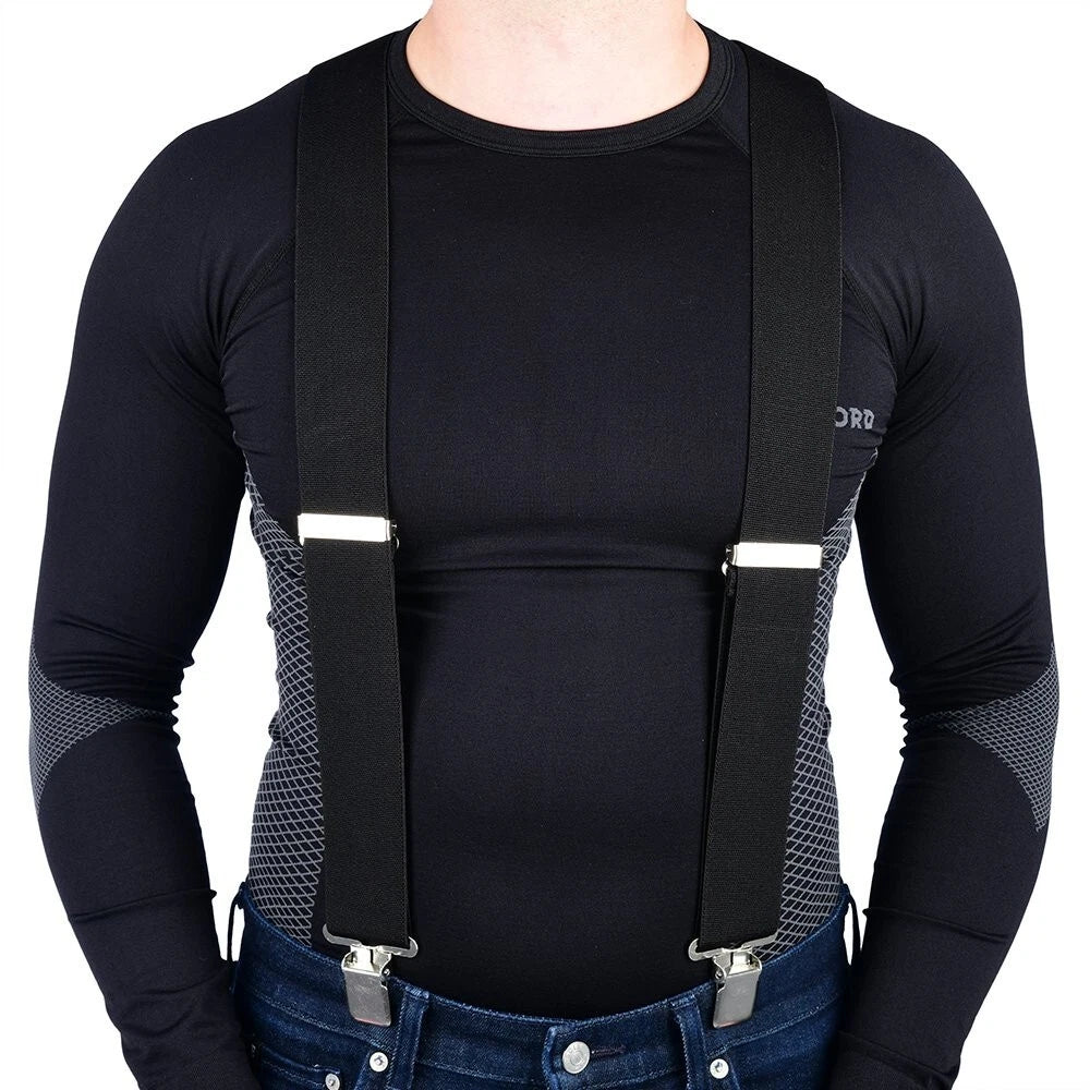 Oxford Riggers Motorcycle Trouser Braces - Black