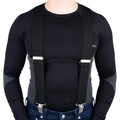 Oxford Riggers Motorcycle Trouser Braces - Black