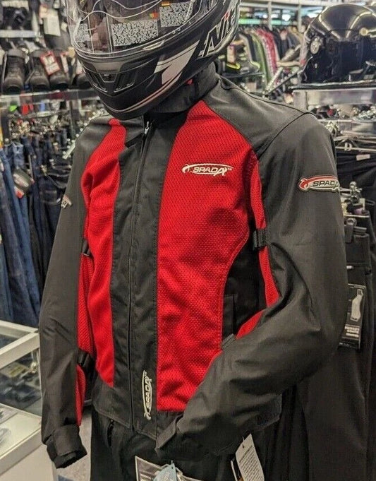 Spada Airmoto 2 Mens Summer Air Mesh Motorcycle Jacket - Red