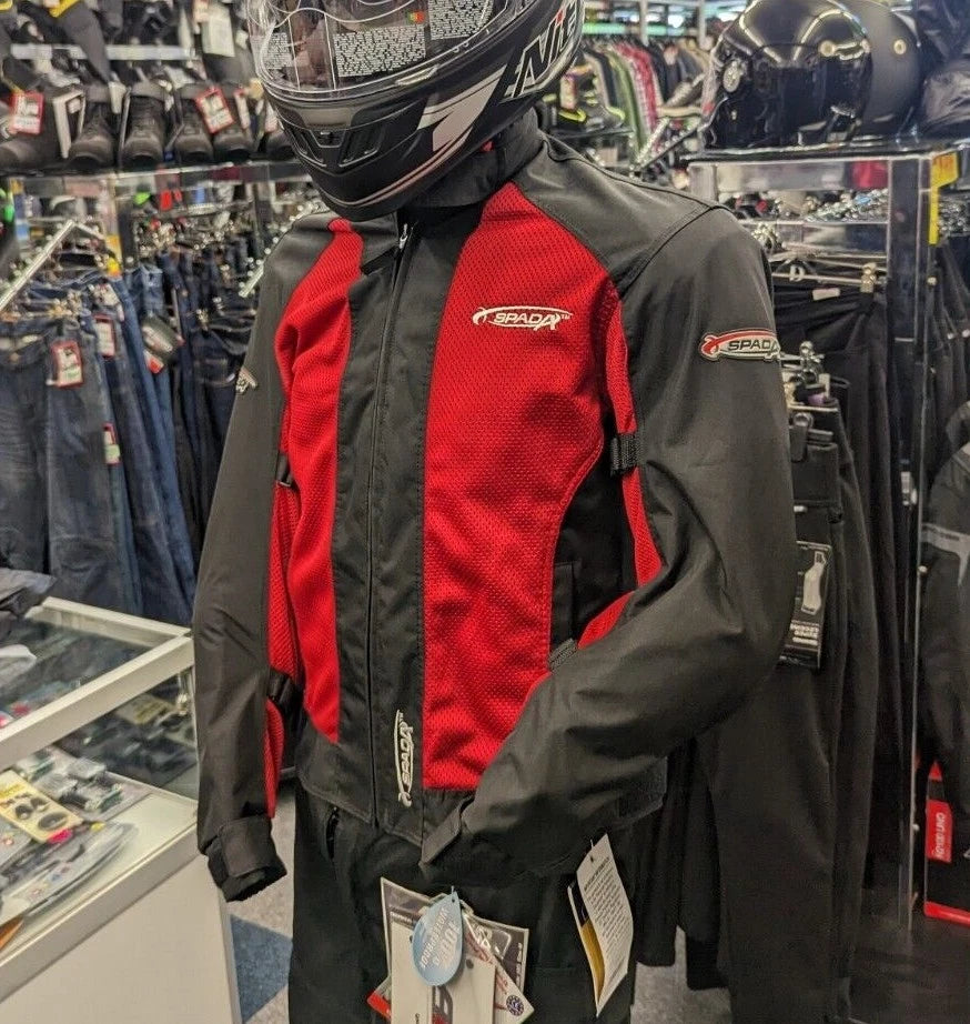 Spada Airmoto 2 Mens Summer Air Mesh Motorcycle Jacket - Red