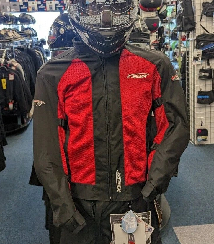 Spada Airmoto 2 Mens Summer Air Mesh Motorcycle Jacket - Red