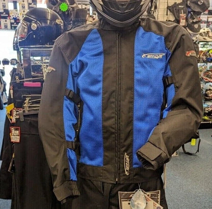 Spada Airmoto 2 Mens Summer Air Mesh Motorcycle Jacket - Blue