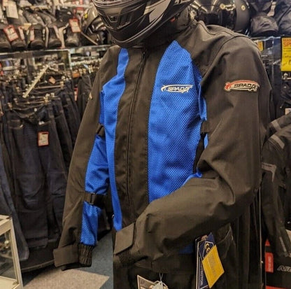 Spada Airmoto 2 Mens Summer Air Mesh Motorcycle Jacket - Blue