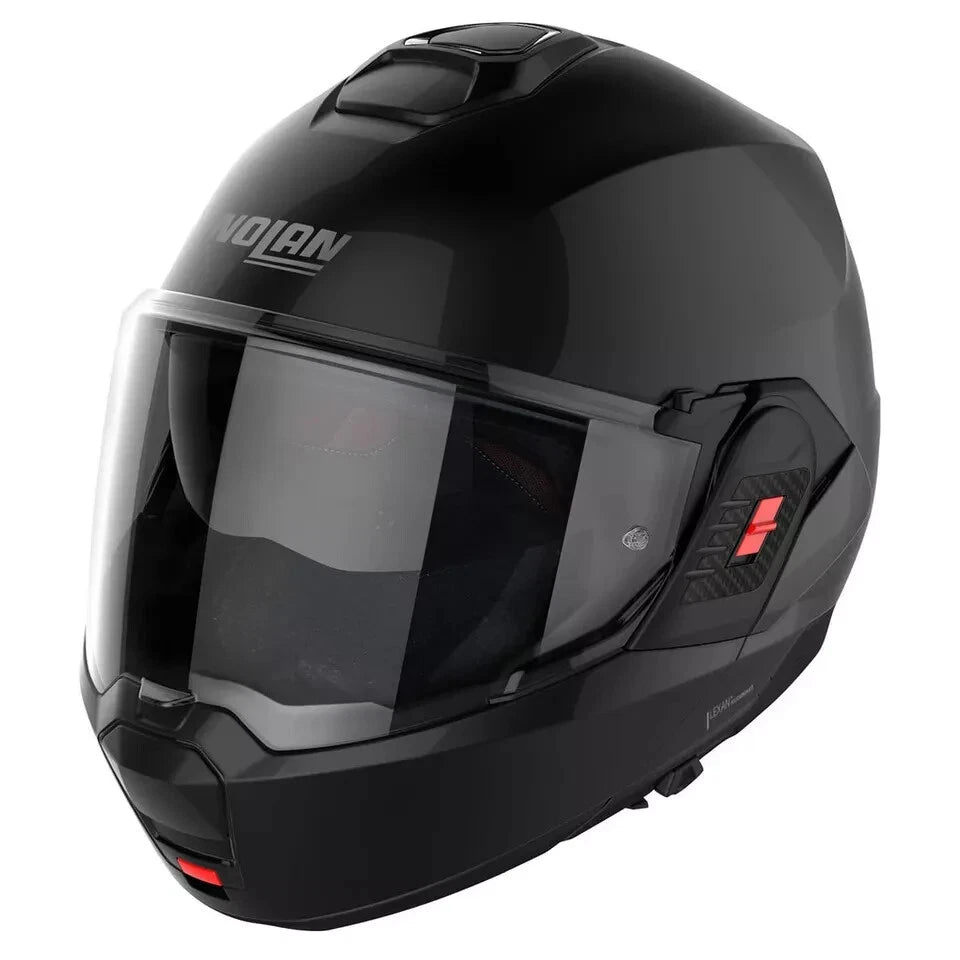 Nolan N120-1 Plain Flip Back Motorcycle Helmet - Gloss Black