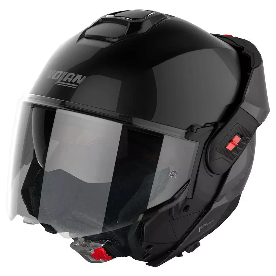 Nolan N120-1 Plain Flip Back Motorcycle Helmet - Gloss Black