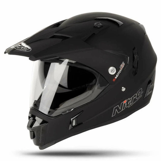 Nitro MX650 Adventure Motorcycle Helmet- Satin Black