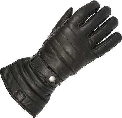 Spada Gauntlet Waterproof Leather Classic Motorcycle Gloves - Black