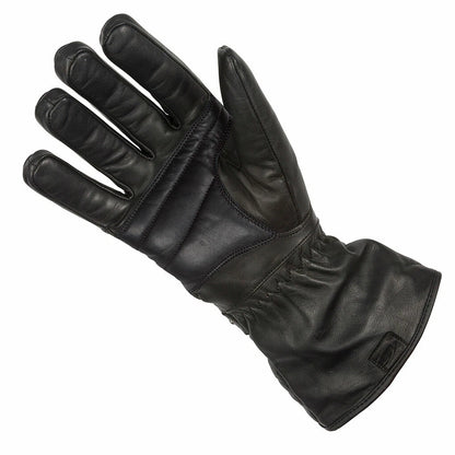 Spada Gauntlet Waterproof Leather Classic Motorcycle Gloves - Black